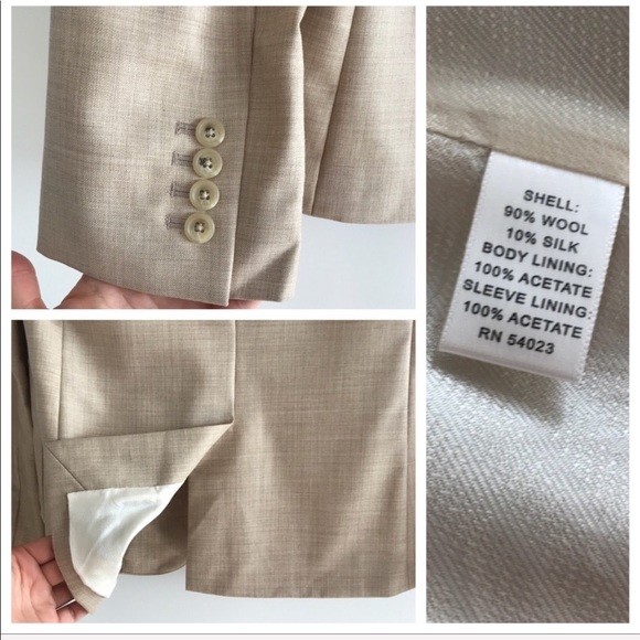 Banana Republic Cream Wool and Silk Blend Blazer - Picture 8 of 8